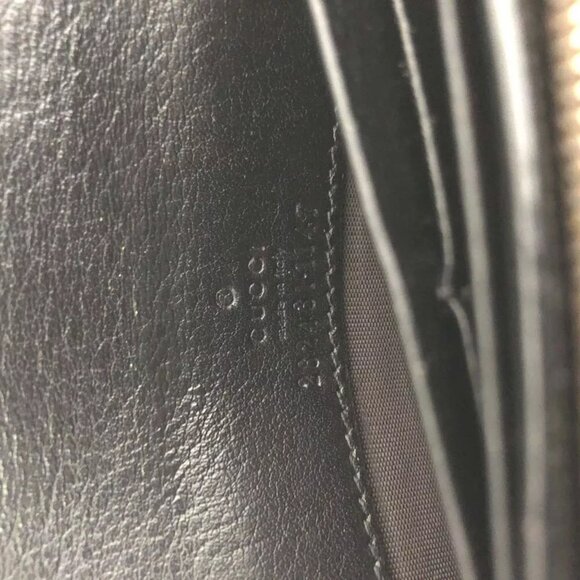 440205BK (L2) Gucci Wallet Long Interlocking Black PVC - Picture 8 of 9